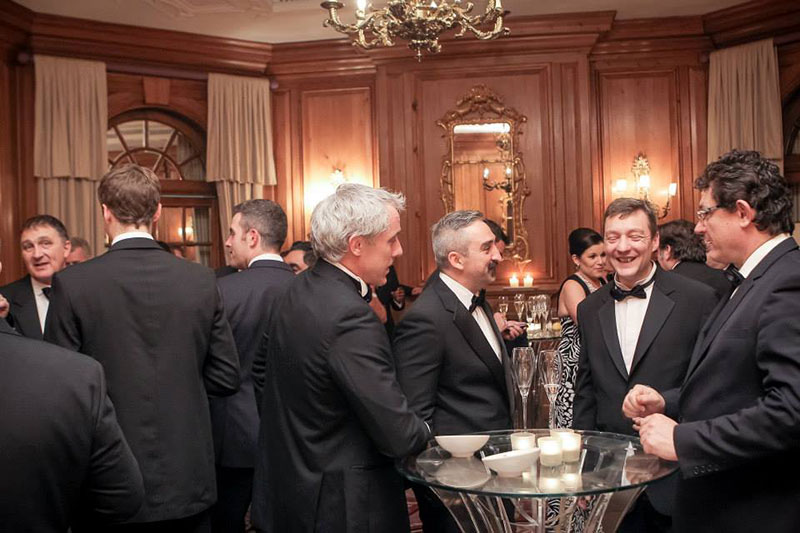 Jacqueline Kennedy corporate party black tie event in London